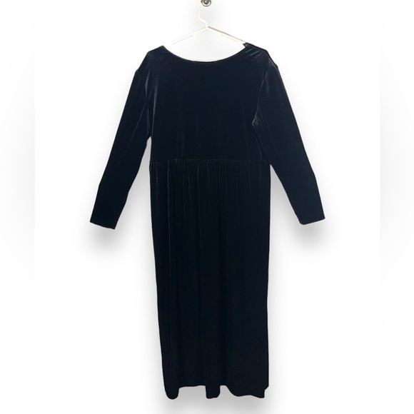 Expo Vintage Scoop Neck Long Sleeve Velvet Shift Dress, Midnight Blue, Size 14 - Picture 8 of 8
